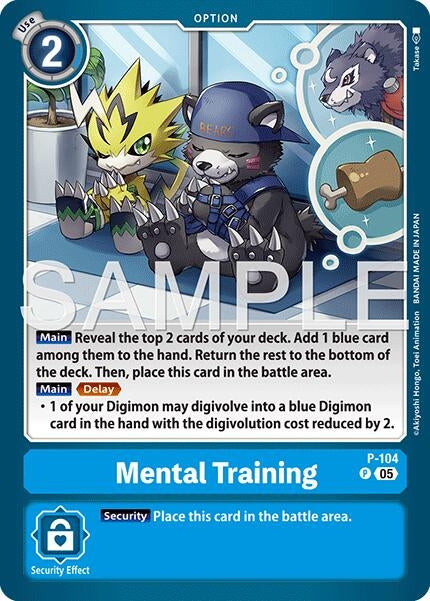 Image for Mental Training (Reprint) (P-104 P) (Advanced Booster Digimon Generation) - Digimon Card Game