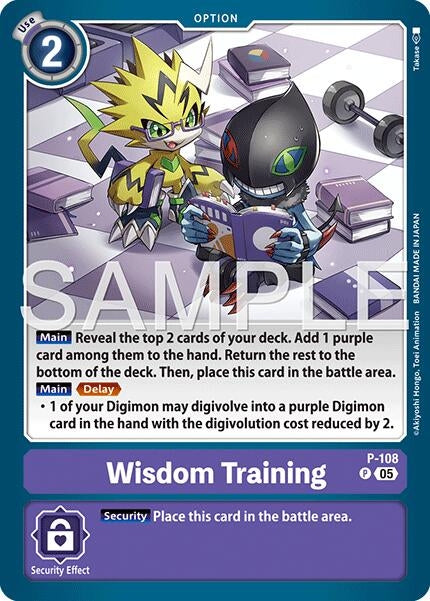 Image for Wisdom Training (Reprint) (P-108 P) (Advanced Booster Digimon Generation) - Digimon Card Game