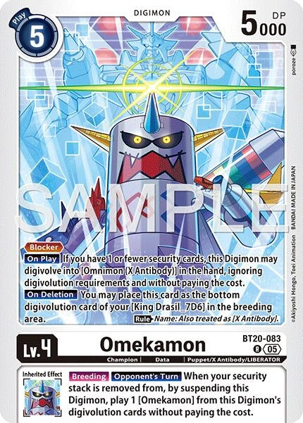 Image for Omekamon - BT20-083 (Reprint) (BT20-083 R) (Advanced Booster Digimon Generation) - Digimon Card Game