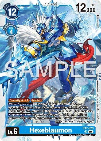 Image for Hexeblaumon (Reprint) (EX7-023 SR) (Advanced Booster Digimon Generation) - Digimon Card Game