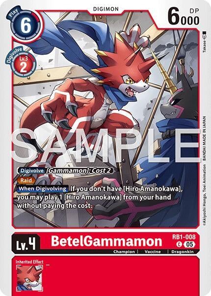 Image for BetelGammamon - RB1-008 (Reprint) (RB1-008 C) (Advanced Booster Digimon Generation) - Digimon Card Game
