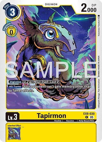 Image for Tapirmon (Reprint) (EX8-030 C) (Advanced Booster Digimon Generation) - Digimon Card Game