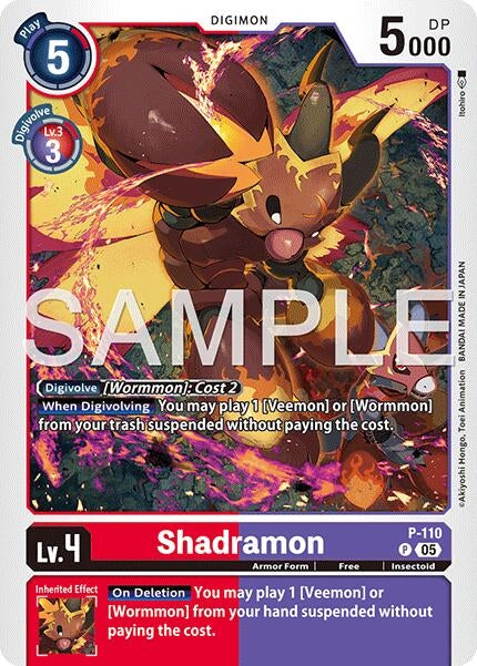 Image for Shadramon - P-110 (Reprint) (P-110 P) (Advanced Booster Digimon Generation) - Digimon Card Game