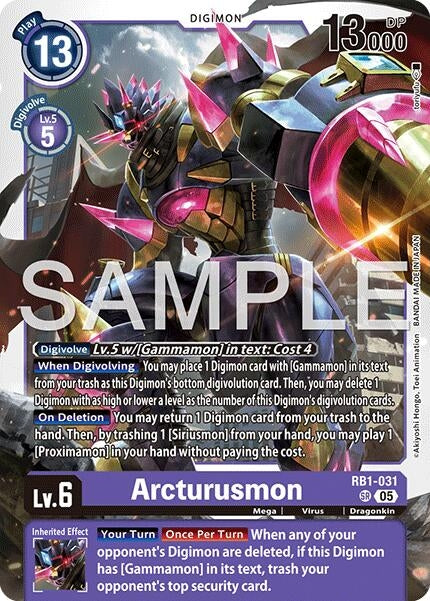Image for Arcturusmon (Reprint) (RB1-031 SR) (Advanced Booster Digimon Generation) - Digimon Card Game