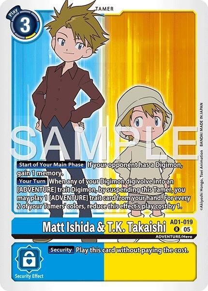 Image for Matt Ishida & T.K. Takaishi (AD1-019) (Advanced Booster Digimon Generation) - Digimon Card Game
