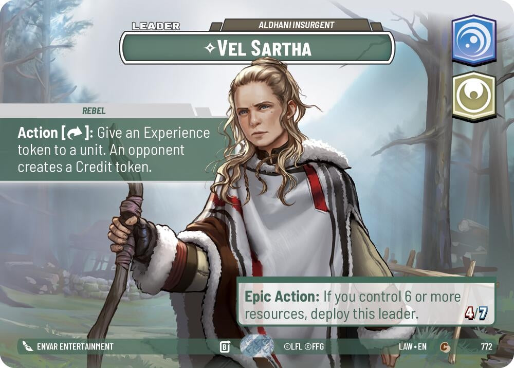 Image for Vel Sartha - Aldhani Insurgent (Showcase) (772) (A Lawless Time) - Star Wars: Unlimited