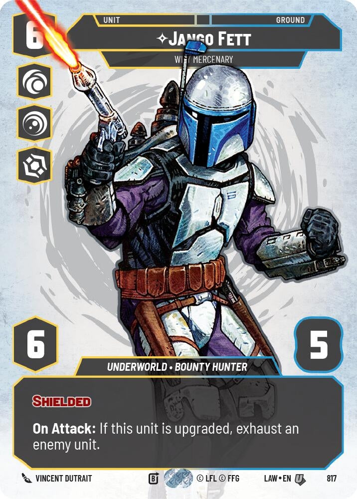 Image for Jango Fett - Wily Mercenary (Prestige) (817) (A Lawless Time) - Star Wars: Unlimited