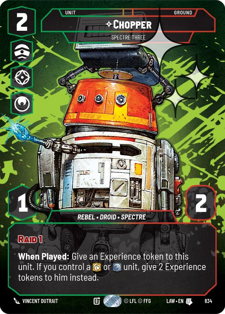 Image for Chopper - Spectre Three (Prestige Foil) (834) (A Lawless Time) - Star Wars: Unlimited