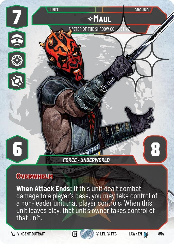Image for Maul - Master of the Shadow Collective (Prestige Foil) (854) (A Lawless Time) - Star Wars: Unlimited