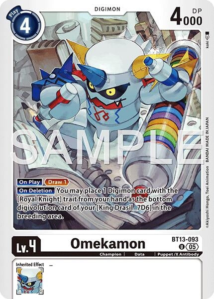 Image for Omekamon - BT13-093 (Reprint) (BT13-093 U) (Advanced Booster Digimon Generation) - Digimon Card Game