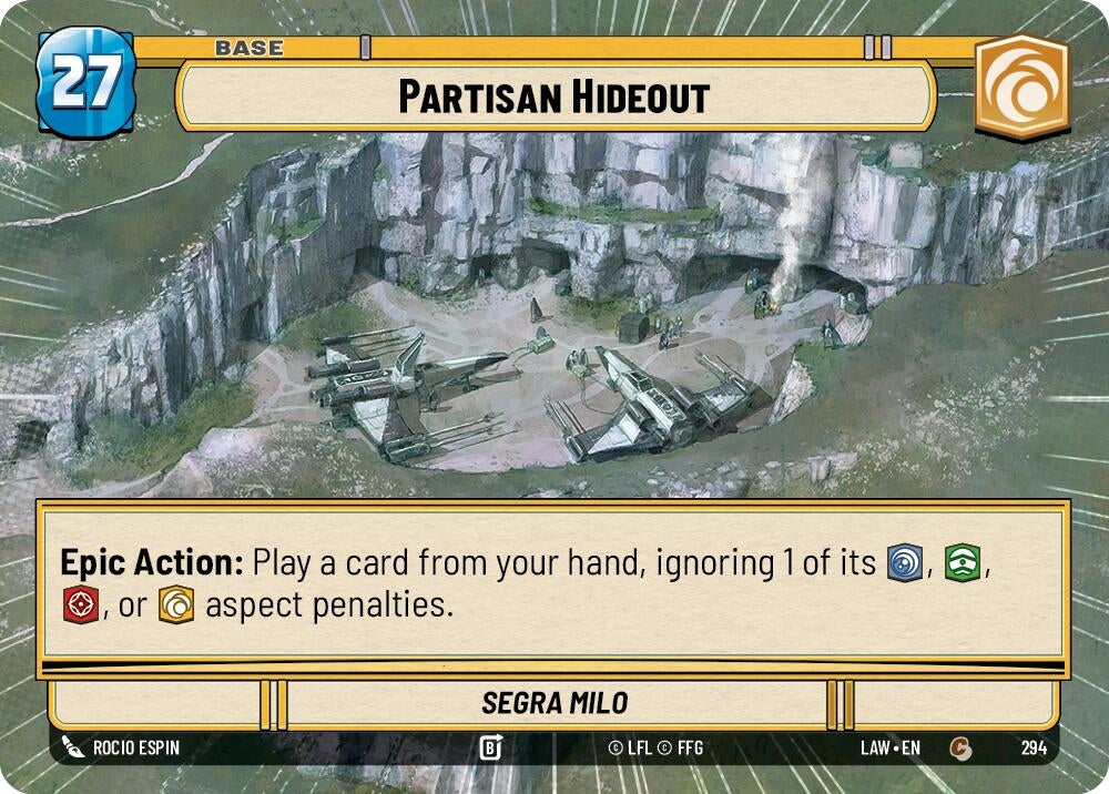 Image for Partisan Hideout // Credit (Hyperspace) (294 // T04) (A Lawless Time) - Star Wars: Unlimited