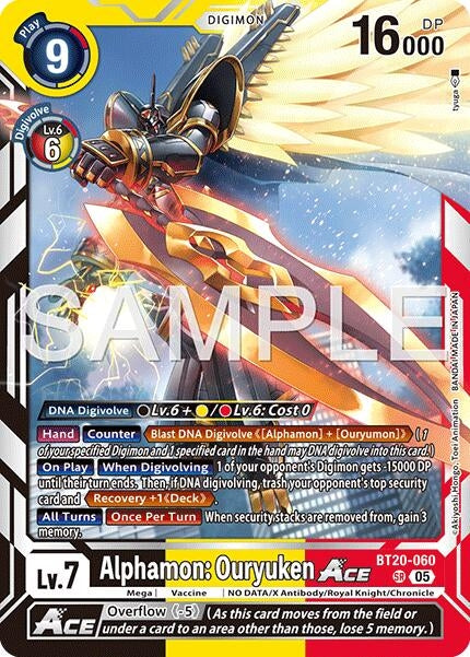 Image for Alphamon: Ouryuken ACE (Reprint) (BT20-060 SR) (Advanced Booster Digimon Generation) - Digimon Card Game