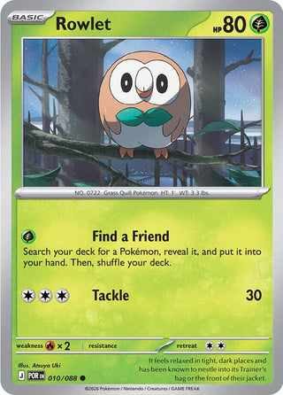 Image for Rowlet (010/088) (ME03: Perfect Order) - Pokemon