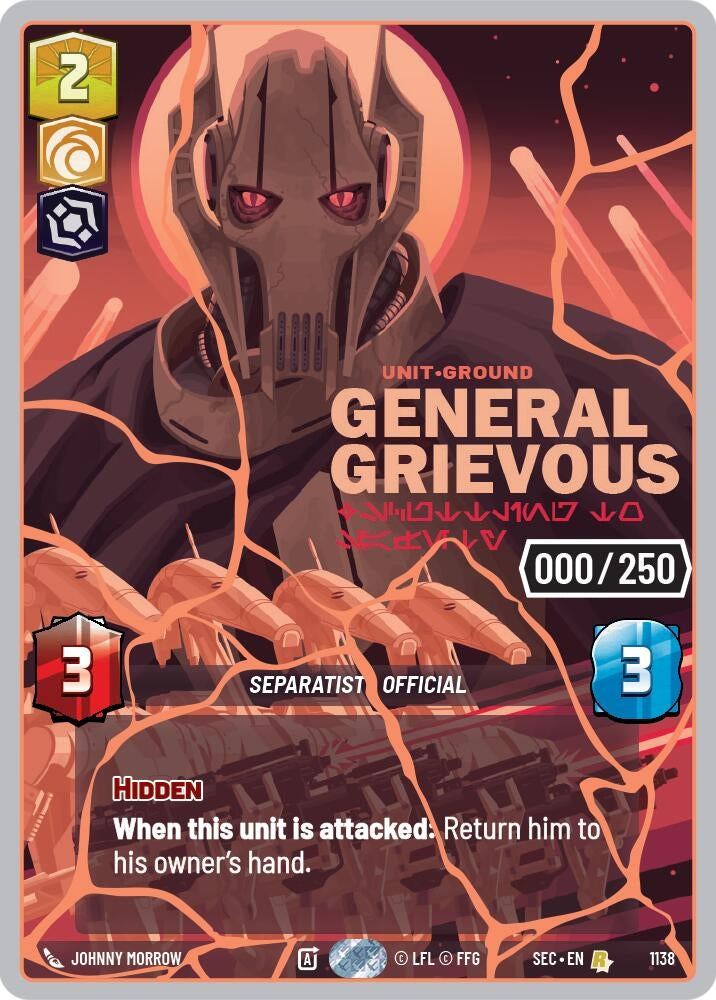 Image for General Grievous - Scuttling to Safety (Serialized) (Rose Gold) (1138) (Secrets of Power) - Star Wars: Unlimited