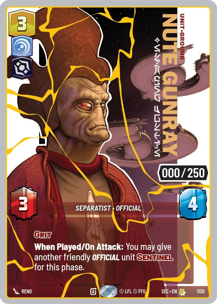 Image for Nute Gunray - Escaping Justice (Serialized) (Gold) (1130) (Secrets of Power) - Star Wars: Unlimited