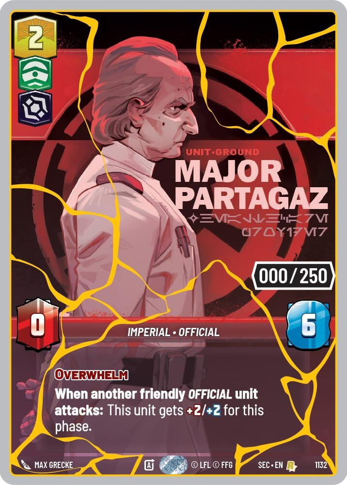 Image for Major Partagaz - Healthcare Provider (Serialized) (Gold) (1132) (Secrets of Power) - Star Wars: Unlimited