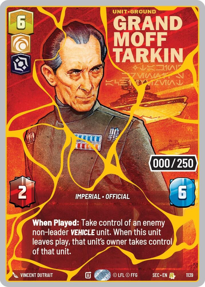 Image for Grand Moff Tarkin - Taking Krennic's Achievement (Serialized) (Gold) (1139) (Secrets of Power) - Star Wars: Unlimited