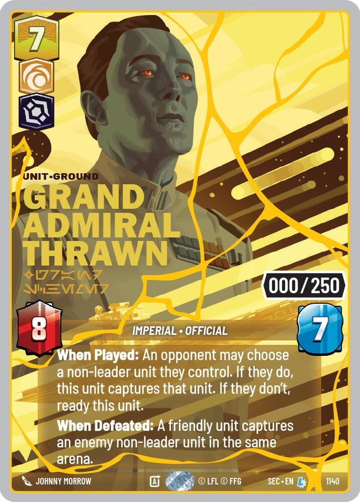 Image for Grand Admiral Thrawn - Grand Schemer (Serialized) (Gold) (1140) (Secrets of Power) - Star Wars: Unlimited
