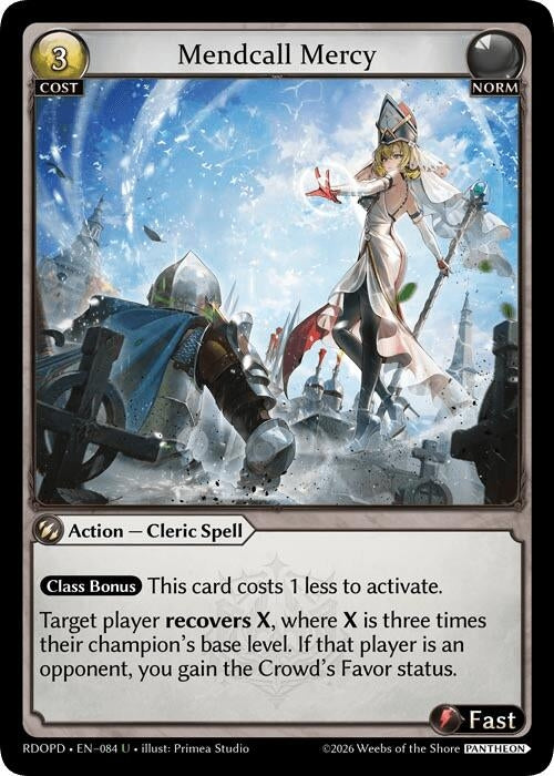 Image for Mendcall Mercy (084) (Radiant Origins: Pantheon) - Grand Archive TCG
