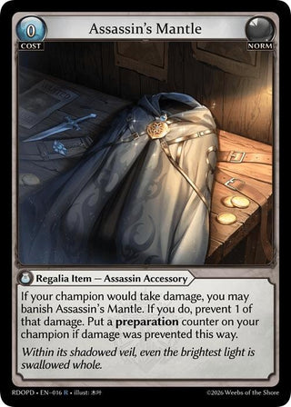 Image for Assassin's Mantle (016) (Radiant Origins: Pantheon) - Grand Archive TCG