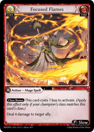 Image for Focused Flames (133) (Radiant Origins: Pantheon) - Grand Archive TCG