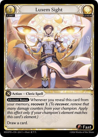 Image for Luxem Sight (224) (Radiant Origins: Pantheon) - Grand Archive TCG