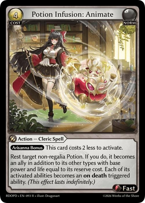 Image for Potion Infusion: Animate (093) (Radiant Origins: Pantheon) - Grand Archive TCG