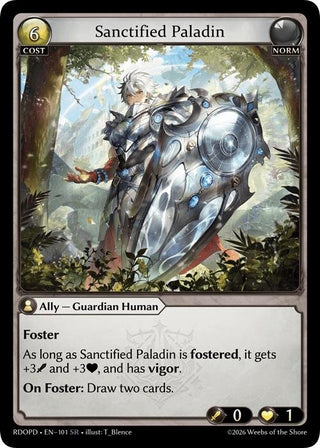 Image for Sanctified Paladin (101) (Radiant Origins: Pantheon) - Grand Archive TCG