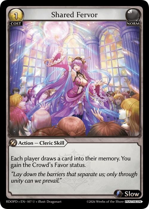 Image for Shared Fervor (107) (Radiant Origins: Pantheon) - Grand Archive TCG
