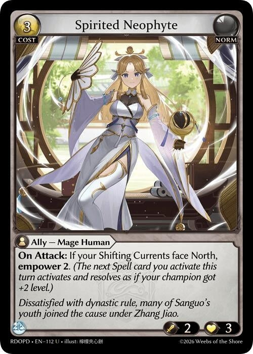Image for Spirited Neophyte (112) (Radiant Origins: Pantheon) - Grand Archive TCG