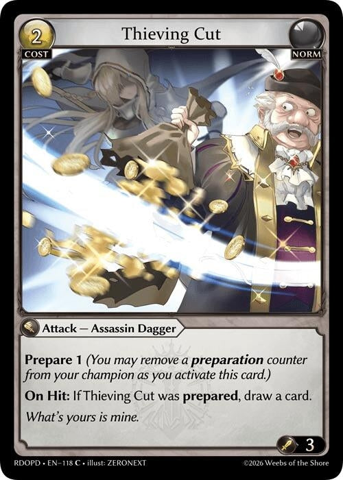 Image for Thieving Cut (118) (Radiant Origins: Pantheon) - Grand Archive TCG