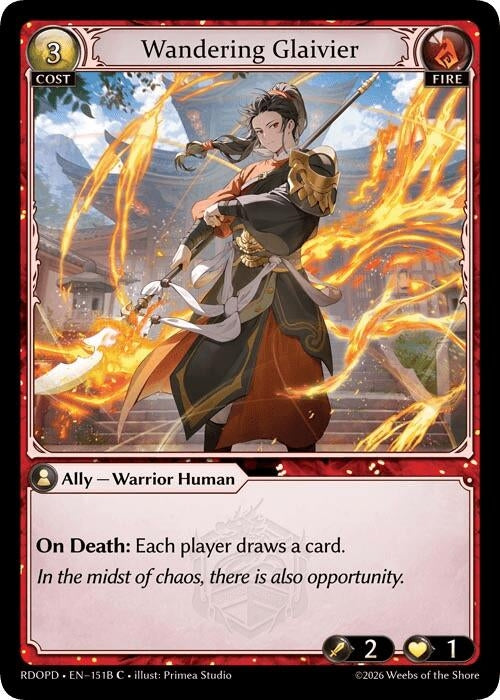 Image for Wandering Glaivier (151B) (151B) (Radiant Origins: Pantheon) - Grand Archive TCG