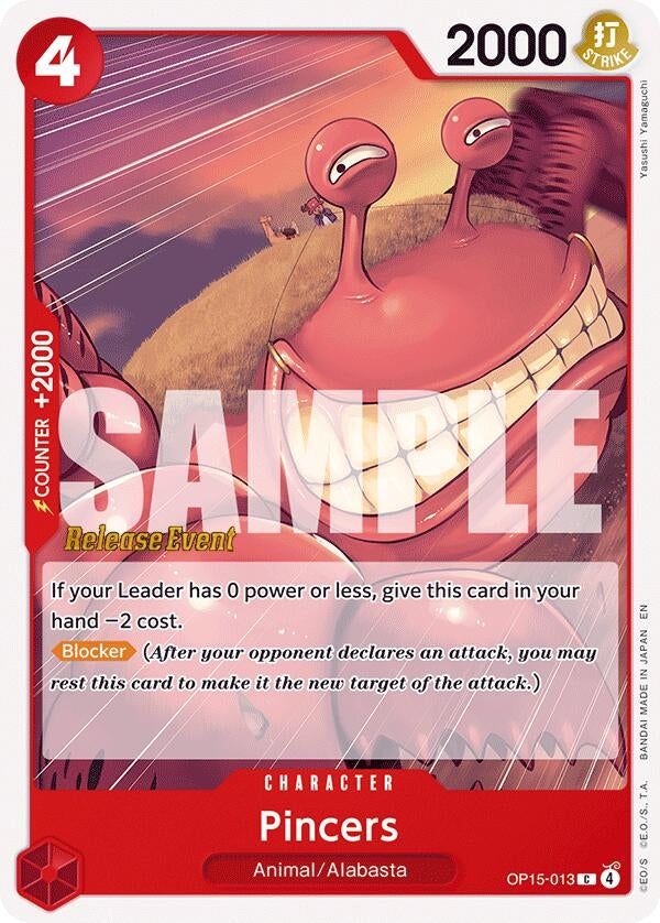 Image for Pincers (OP15-013) (Adventure on Kami's Island Release Event Cards) - One Piece Card Game