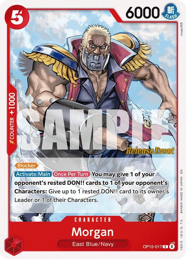 Image for Morgan (OP15-017) (Adventure on Kami's Island Release Event Cards) - One Piece Card Game