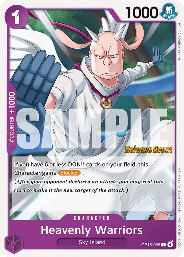 Image for Heavenly Warriors (OP15-068) (Adventure on Kami's Island Release Event Cards) - One Piece Card Game