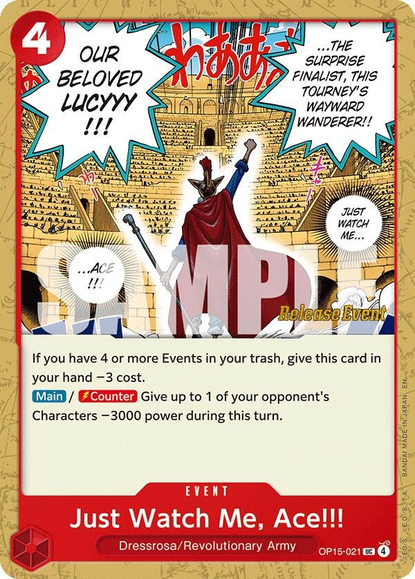 Image for Just Watch Me, Ace!!! (OP15-021) (Adventure on Kami's Island Release Event Cards) - One Piece Card Game