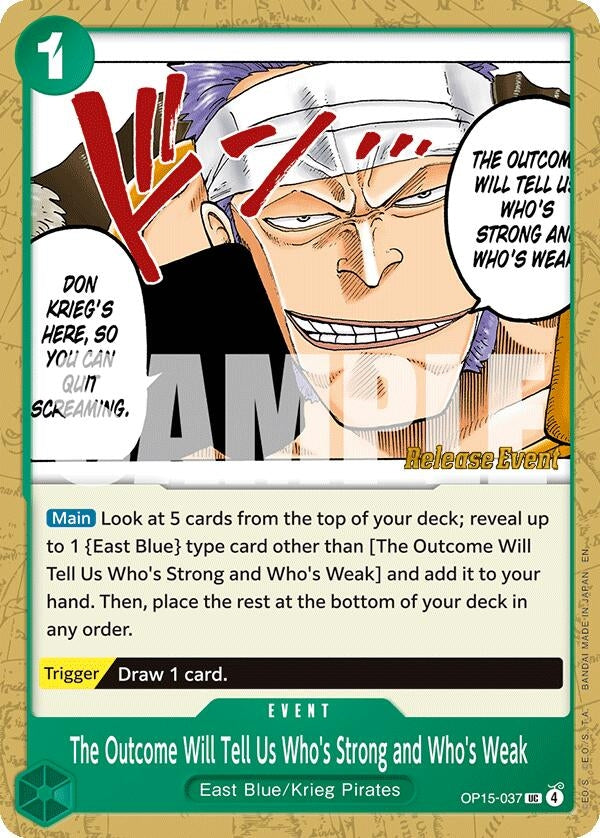 Image for The Outcome Will Tell Us Who's Strong and Who's Weak (OP15-037) (Adventure on Kami's Island Release Event Cards) - One Piece Card Game