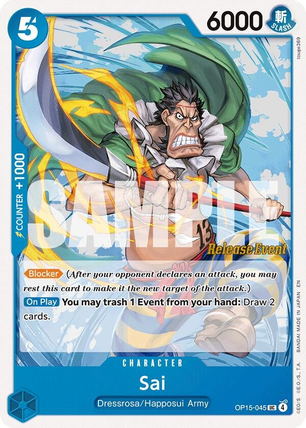 Image for Sai (OP15-045) (Adventure on Kami's Island Release Event Cards) - One Piece Card Game
