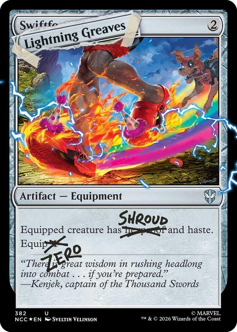 Image for Lightning Greaves (382) (Pool Party Foil) (382) (Secret Lair Drop Series) - Magic: The Gathering