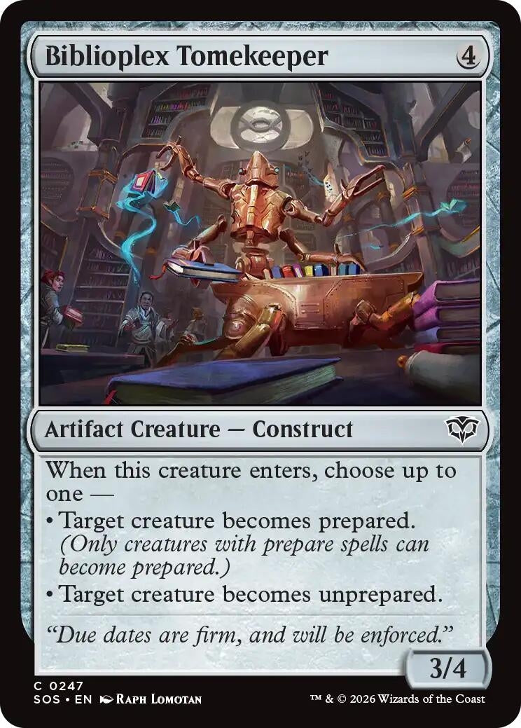 Image for Biblioplex Tomekeeper (Secrets of Strixhaven) - Magic: The Gathering