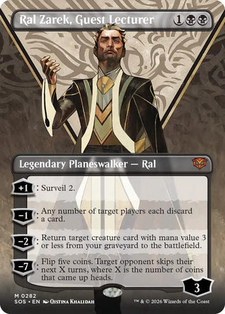 Image for Ral Zarek, Guest Lecturer (Borderless) (Secrets of Strixhaven) - Magic: The Gathering