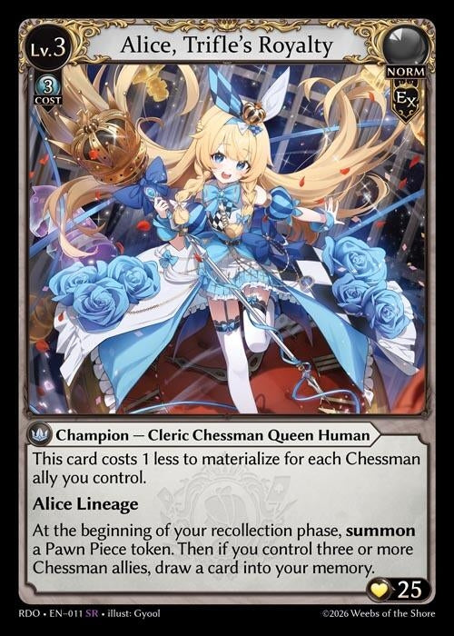 Image for Alice, Trifle's Royalty (011) (Radiant Origins) - Grand Archive TCG