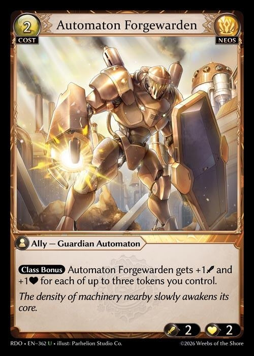Image for Automaton Forgewarden (362) (Radiant Origins) - Grand Archive TCG
