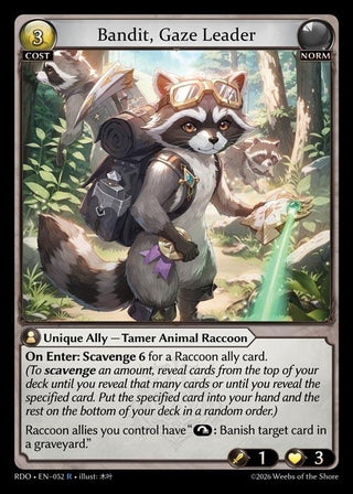 Image for Bandit, Gaze Leader (052) (Radiant Origins) - Grand Archive TCG