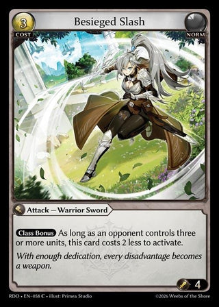Image for Besieged Slash (058) (Radiant Origins) - Grand Archive TCG
