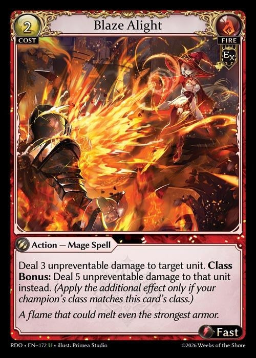 Image for Blaze Alight (172) (Radiant Origins) - Grand Archive TCG