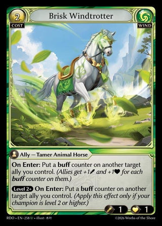 Image for Brisk Windtrotter (258) (Radiant Origins) - Grand Archive TCG