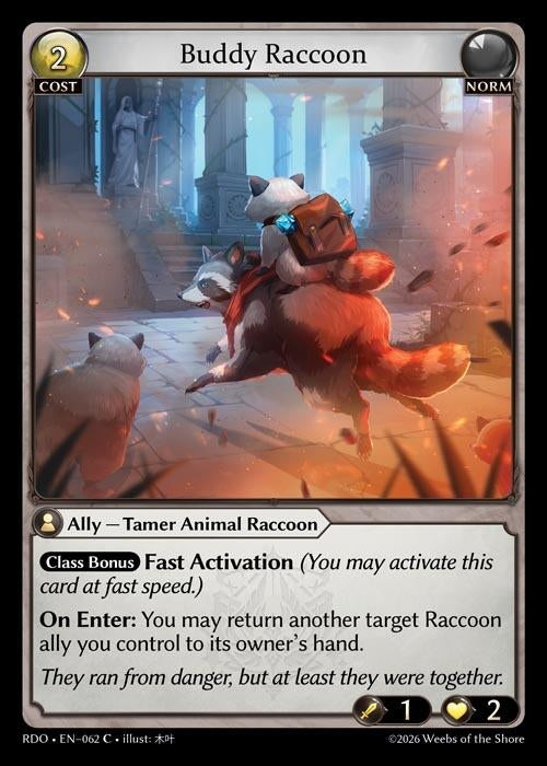 Image for Buddy Raccoon (062) (Radiant Origins) - Grand Archive TCG