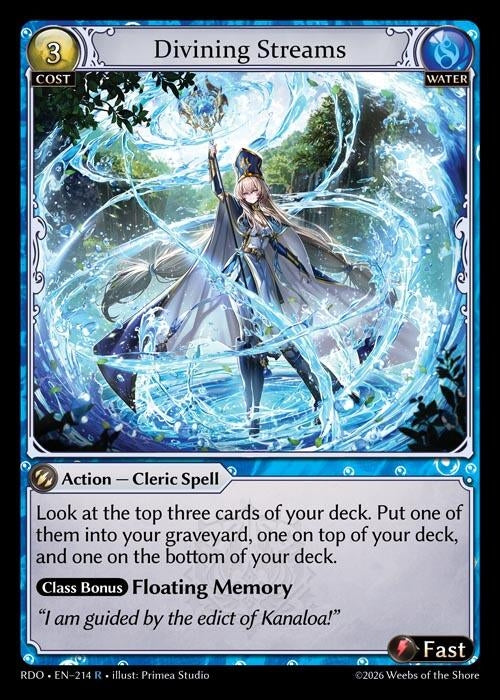 Image for Divining Streams (214) (Radiant Origins) - Grand Archive TCG