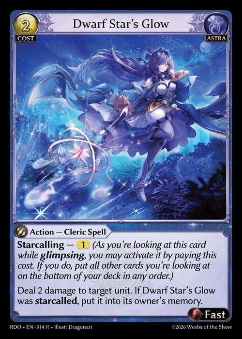 Image for Dwarf Star's Glow (314) (Radiant Origins) - Grand Archive TCG